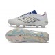 Chaussures Adidas Predator Elite L FG Blanc Bleu