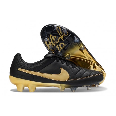Chaussure de Foot Nike Tiempo Maestro Elite FG Neuf Noir Or