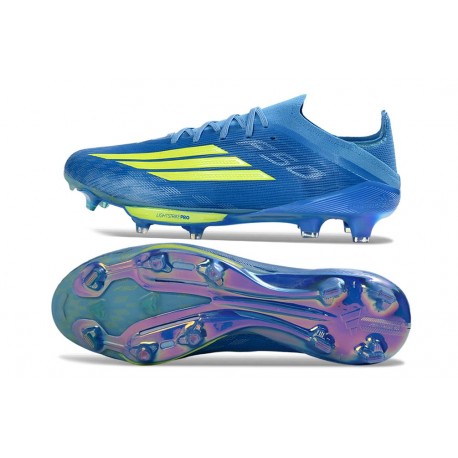 Crampons de Football adidas F50+ Elite FG Bleu Jaune