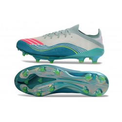 Crampon adidas F50+ Elite FG X Messi Blanc Ftwr Rose Lucide Flash Aqua