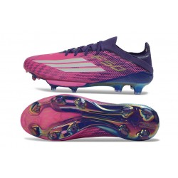 Crampons de Football adidas F50+ Elite FG X LAMINE YAMAL Violet Rose Blanc