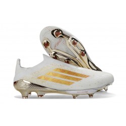 Chaussure de Football adidas F50+ LL Elite FG Blanc Or