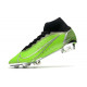 Chaussures Nike Mercurial Superfly 8 Élite FG Vert Argent Noir