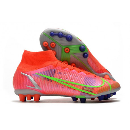Nike Mercurial Superfly 8 Elite Synthetique AG Rubis Argent Metallique