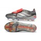 Crampon Adidas Predator 26 Elite FT FG Fer Mét. Blanc Ftwr Rouge Lucide