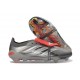 Crampon Adidas Predator 26 Elite FT FG Fer Mét. Blanc Ftwr Rouge Lucide