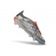 Crampon Adidas Predator 26 Elite FT FG Fer Mét. Blanc Ftwr Rouge Lucide