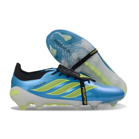 Crampon Adidas Predator 26 Elite FT FG Bleu Ray Team Jaune Solaire