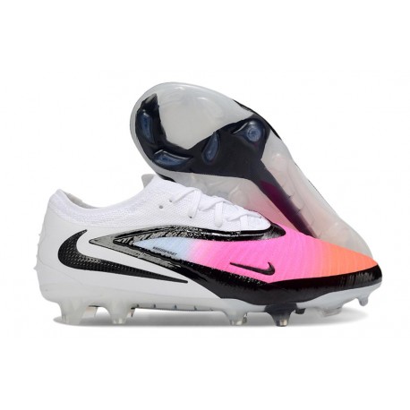 Chaussures Nike Phantom 6 Elite Low FG Rose Blanc