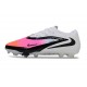 Chaussures Nike Phantom 6 Elite Low FG Rose Blanc