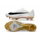 Chaussures de Foot Nike Mercurial Vapor 17 Elite FG Blanc Noir Or