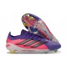 Chaussures Adidas Predator Elite L FG Violet Rose Noir