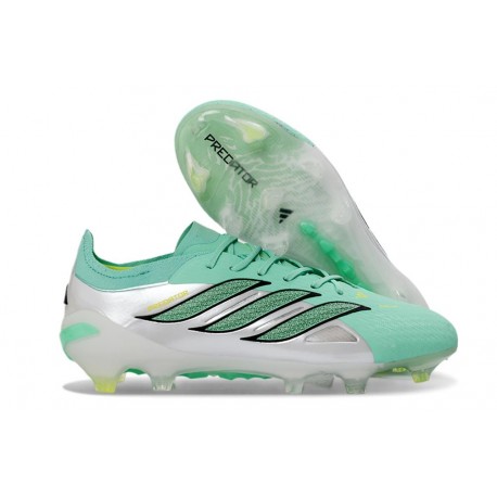 Chaussures Adidas Predator Elite L FG Vert Argent