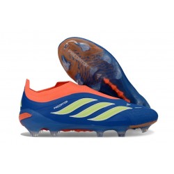 Crampons de Foot Adidas Predator Elite LL FG Bleu Orange Vert Citron