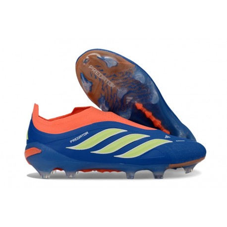 Crampons de Foot Adidas Predator Elite LL FG Bleu Orange Vert Citron