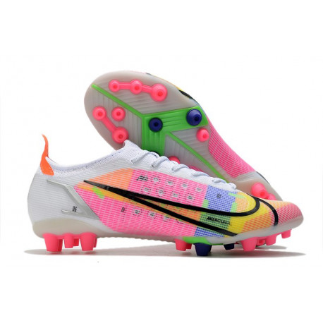 Chaussures de football Nike Mercurial Vapor 14 Élite AG Blanc Rose