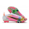 Chaussures de football Nike Mercurial Vapor 14 Élite AG Blanc Rose