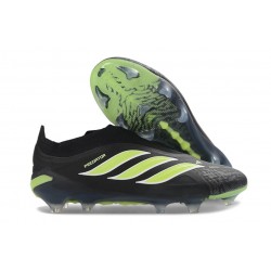 Crampons de Foot Adidas Predator Elite LL FG Noir Vert Citron