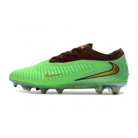 Chaussures Nike Phantom 6 Elite Low FG Vert Or