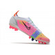 Chaussures de football Nike Mercurial Vapor 14 Élite AG Blanc Rose
