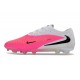 Chaussures Nike Phantom 6 Elite Low FG Rose Blanc Noir