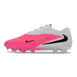 Chaussures Nike Phantom 6 Elite Low FG Rose Blanc Noir