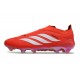 Chaussure Adidas Predator Elite Laceless FG Rouge Blanc