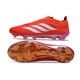 Chaussure Adidas Predator Elite Laceless FG Rouge Blanc