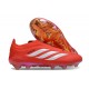 Chaussure Adidas Predator Elite Laceless FG Rouge Blanc