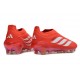 Chaussure Adidas Predator Elite Laceless FG Rouge Blanc