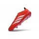 Chaussure Adidas Predator Elite Laceless FG Rouge Blanc