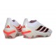 Chaussure Adidas Predator Elite Laceless FG Blanc Rouge Noir