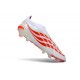 Chaussure Adidas Predator Elite Laceless FG Blanc Rouge Noir