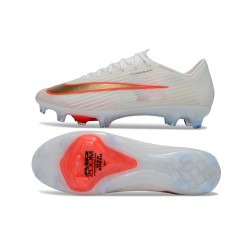 Crampons Nike Air Zoom Mercurial Vapor XVII Elite FG Blanc Or