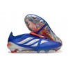 Crampon Adidas Predator 26 Elite FT FG Bleu Argent Rouge
