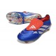 Crampon Adidas Predator 26 Elite FT FG Bleu Argent Rouge