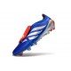 Crampon Adidas Predator 26 Elite FT FG Bleu Argent Rouge