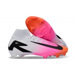 Nike Air Zoom Mercurial Superfly 10 Elite FG Rose Blanc Noir