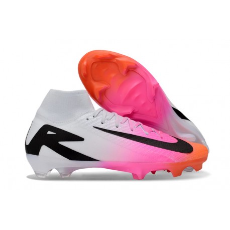 Nike Air Zoom Mercurial Superfly 10 Elite FG Rose Blanc Noir