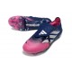 Adidas Predator Elite Tongue FG Nouveau Chaussure Bleu Rose Argent