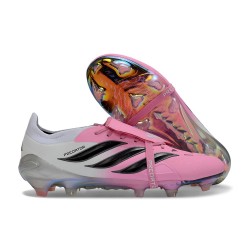 Adidas Predator Elite Tongue FG Nouveau Chaussure Rose Noir Blanc