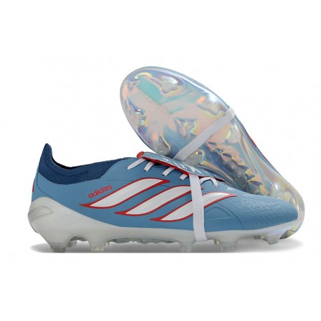 Adidas Predator 26 Elite Fold-over Tongue FG Bleu Blanc