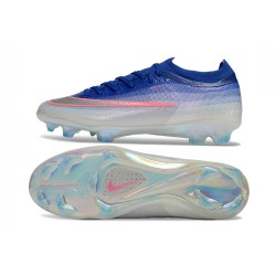 Nike Chaussures Zoom Mercurial Vapor 17 Elite FG Bleu Argent Rose